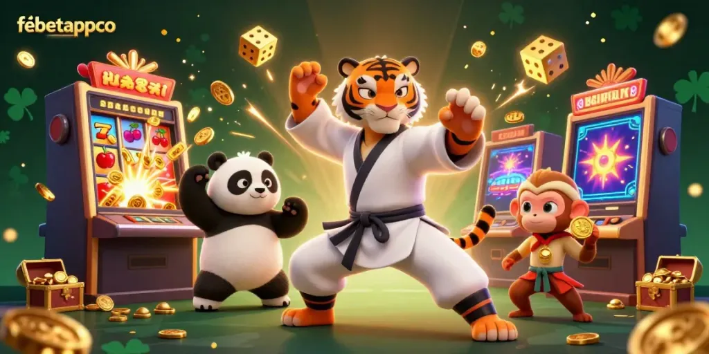 Experience the excitement of febetappco with 3D characters and casino elements bursting with winnings.
